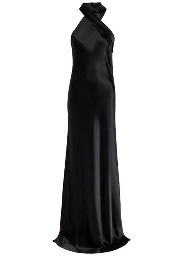 Pandora cascading satin gown by GALVAN