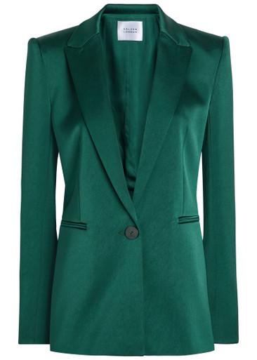 Sculpted satin blazer by GALVAN