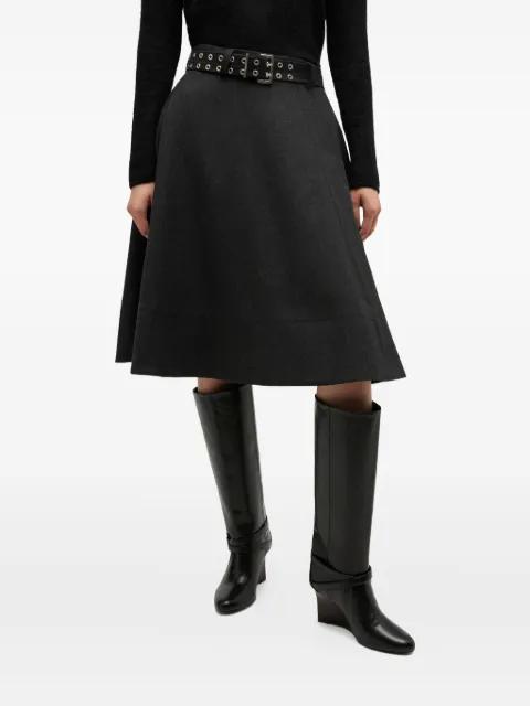 A-line belted midi skirt by GANNI