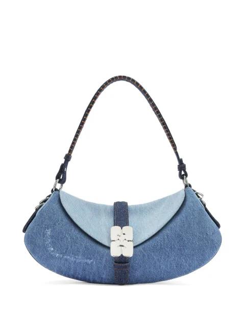 B-Kat logo-plaque denim tote bag by GANNI