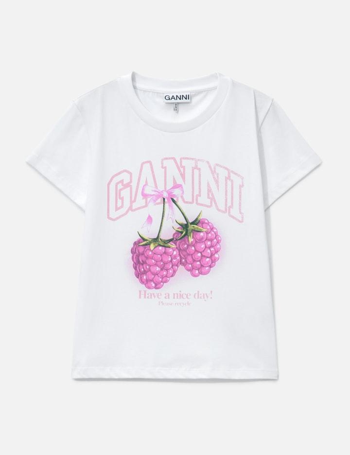 Baby Fit T-Shirt With Raspberry by GANNI