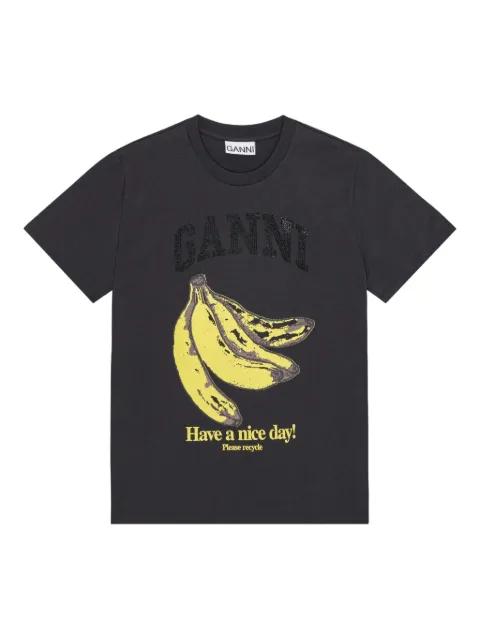 Banana-print T-shirt by GANNI