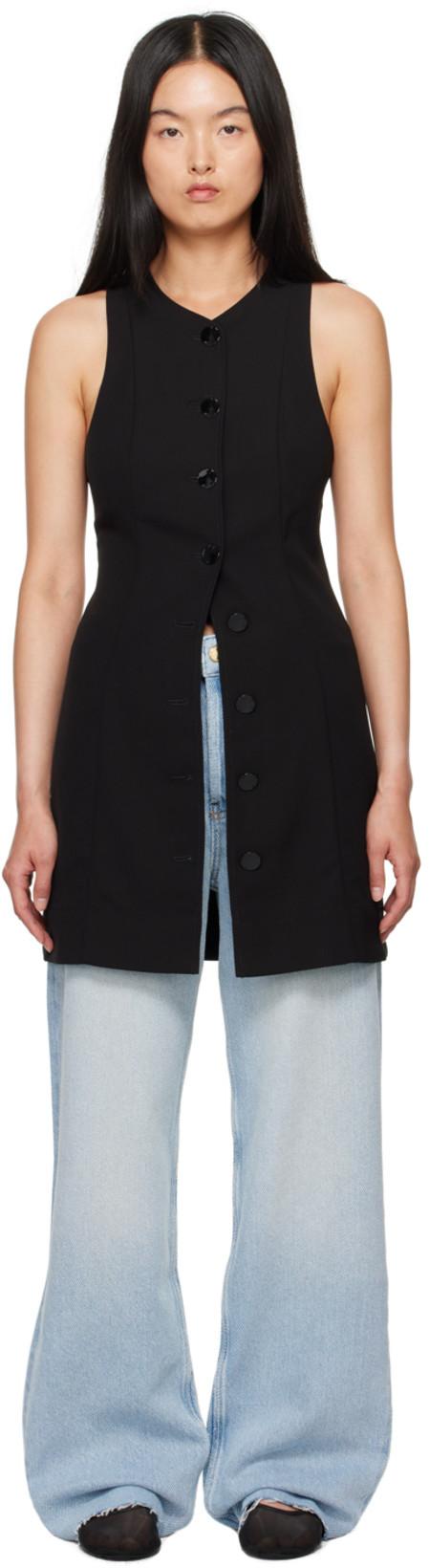 Black Button Minidress by GANNI