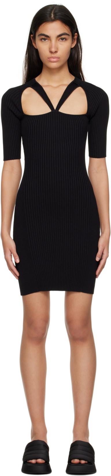 Black Cutout Minidress by GANNI