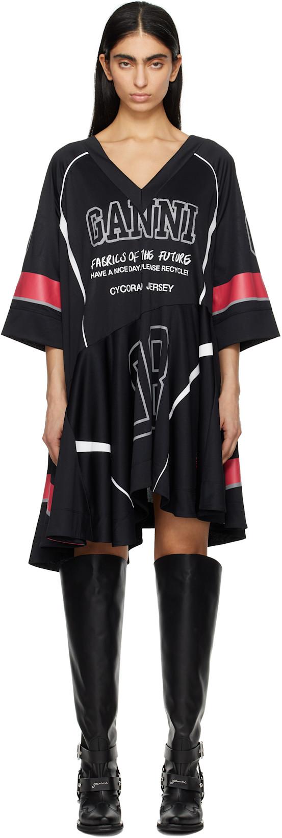 Black Future Mesh Oversized Minidress by GANNI