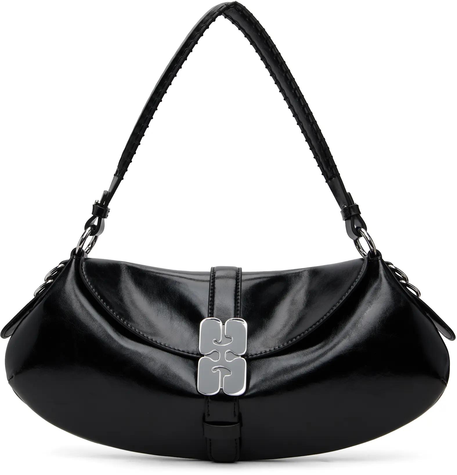 Black Kat Baguette Bag by GANNI