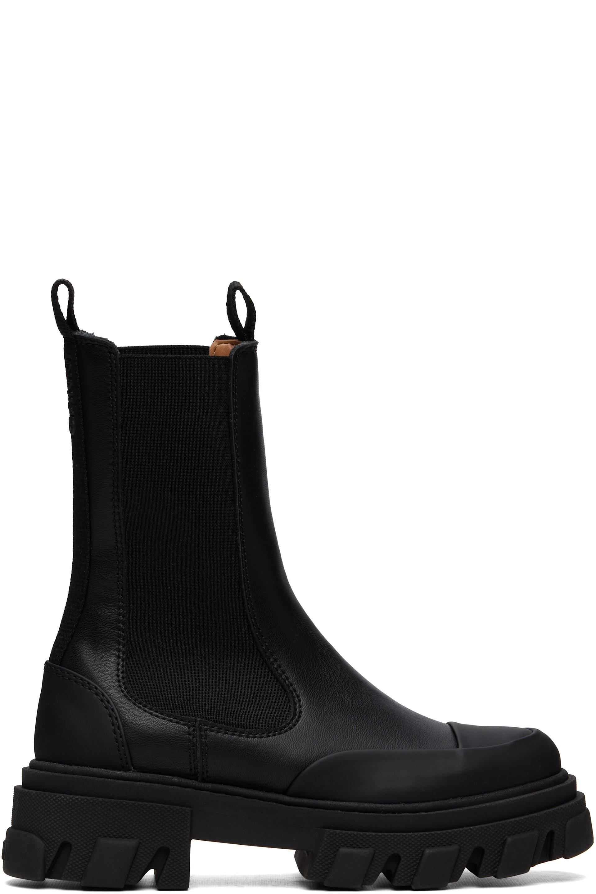Black Mid Chelsea Boots by GANNI