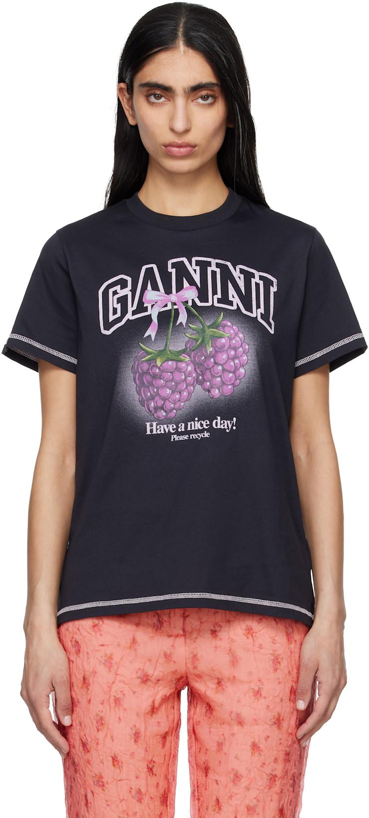Black Raspberries T-shirt by GANNI