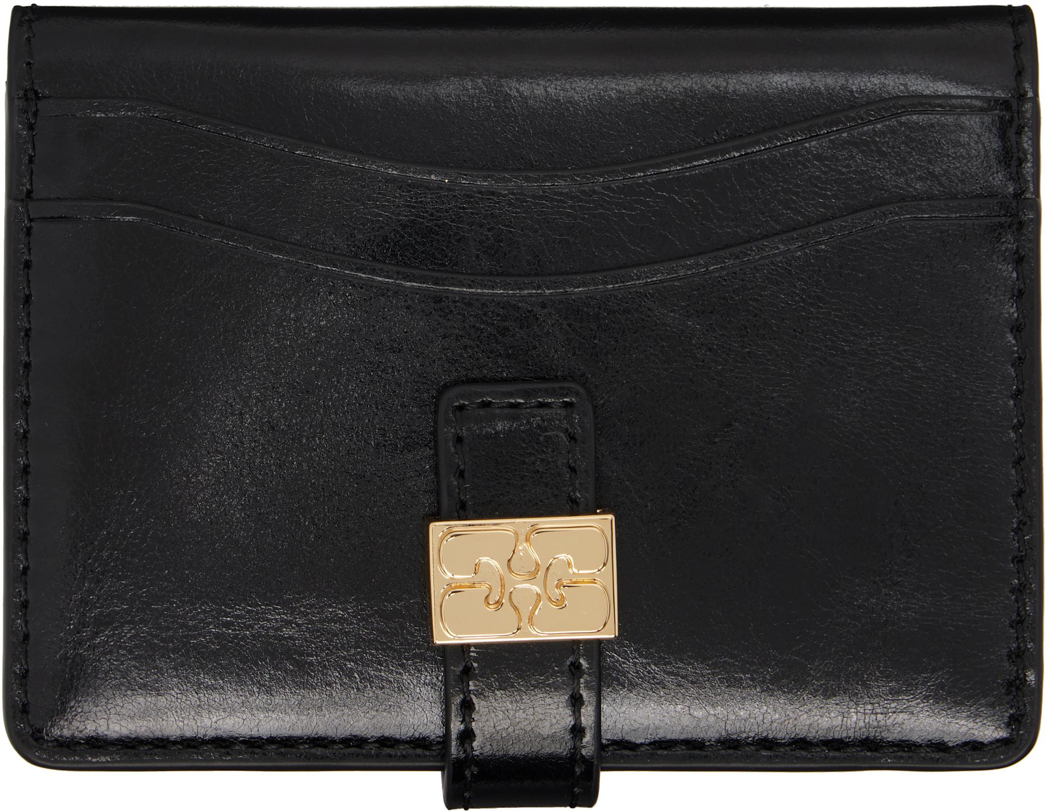 Black Sue Slim Card Holder by GANNI