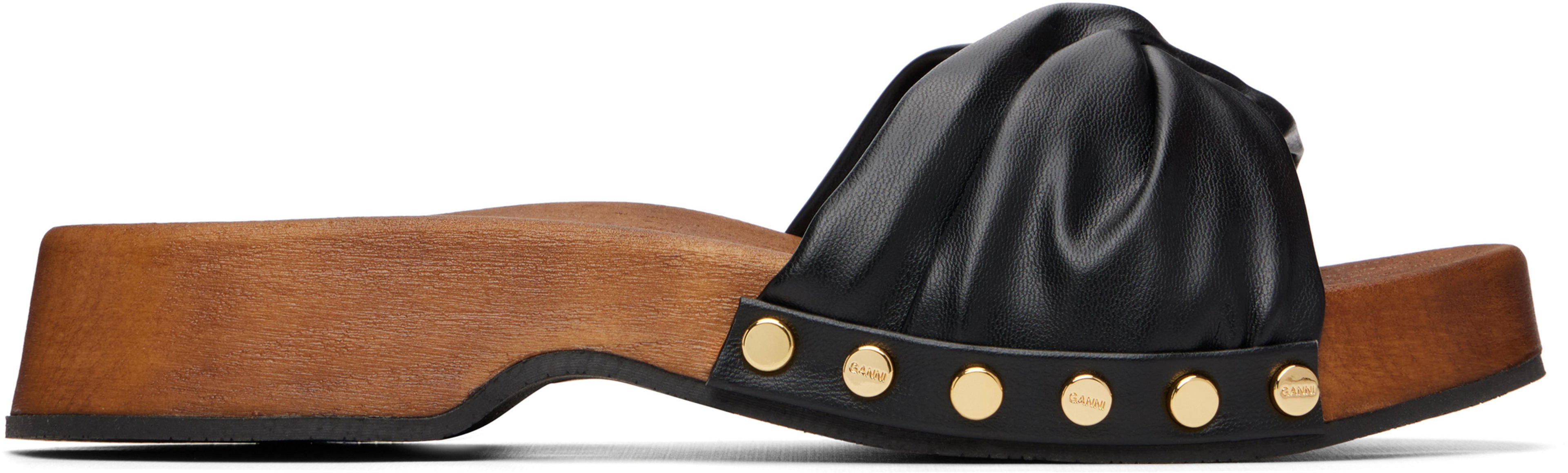 Black Tia Fairy Clog Sandals by GANNI