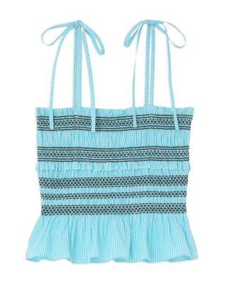 Blue Check Top by GANNI