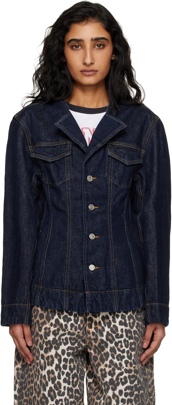 Blue Denim Blazer by GANNI