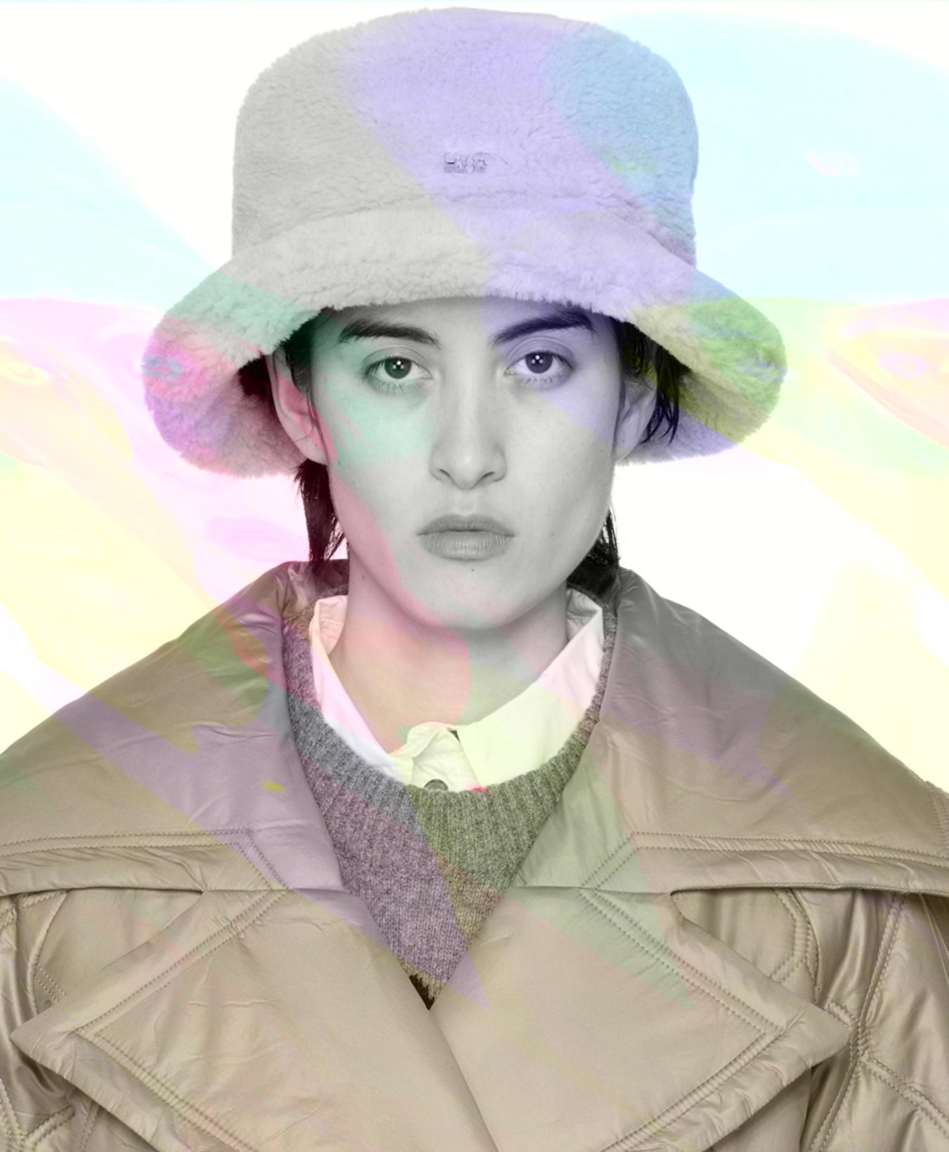 Blue Fluffy Tech Bucket Hat by GANNI
