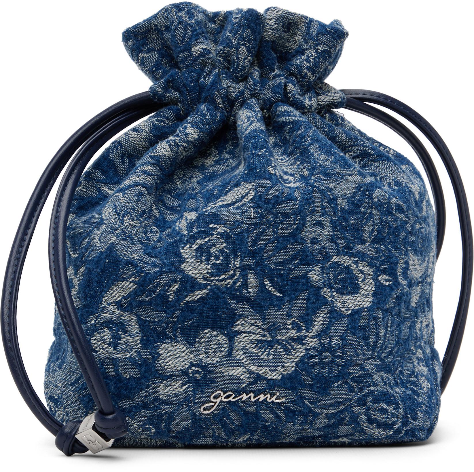 Blue Tapestry Denim Pouch by GANNI
