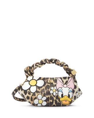 Bou Mini Daisy Duck Leopard Print Bag by GANNI