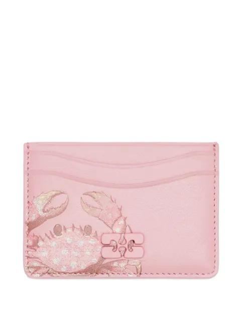 Bou crab-print wallet by GANNI