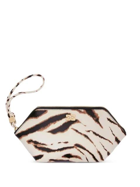 Bou zebra-print clutch bag by GANNI