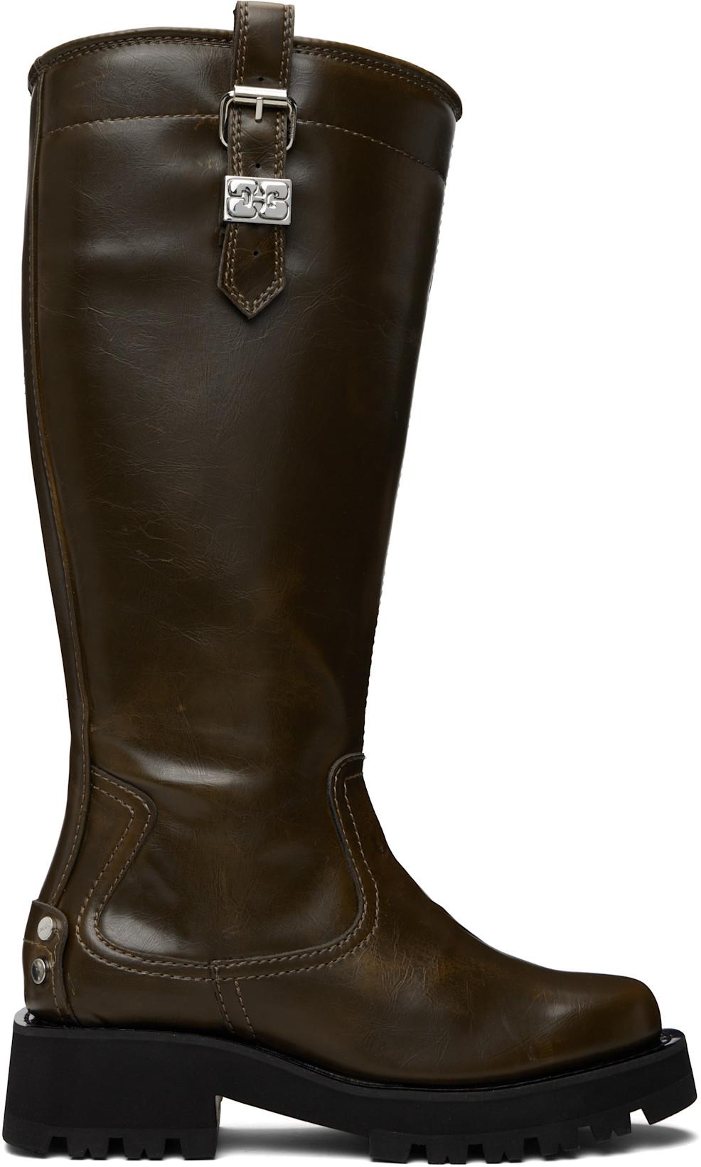 Brown High Boots by GANNI