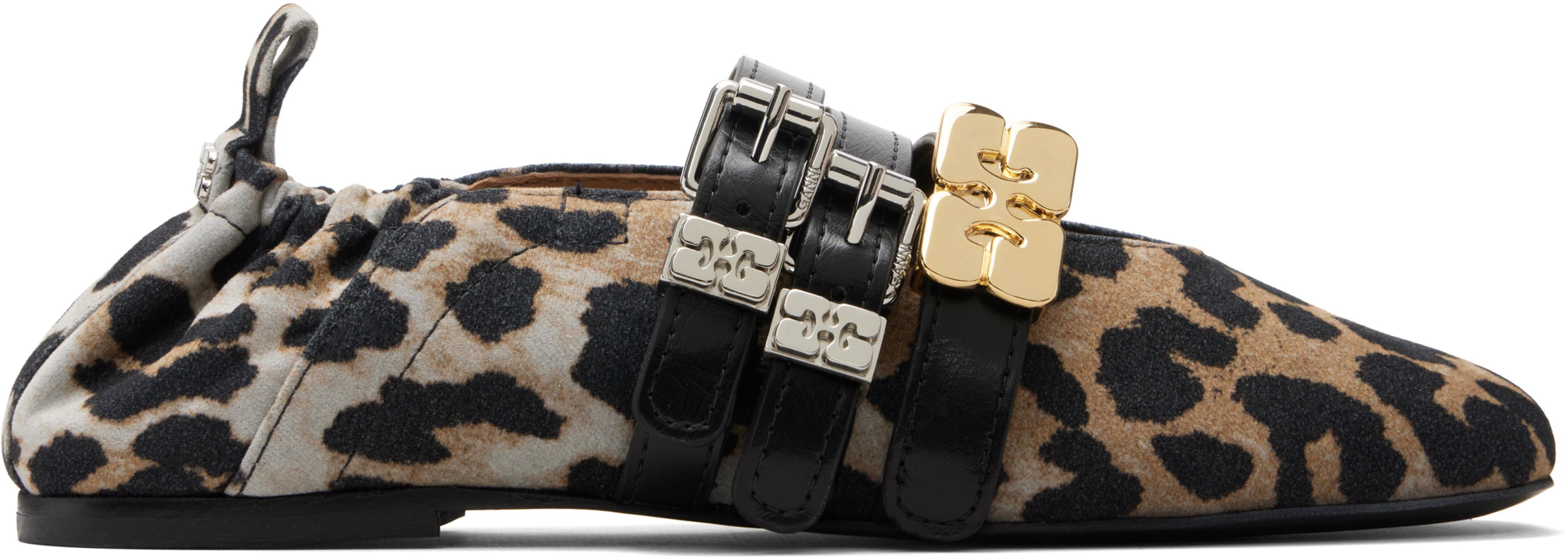 Brown & Black Sue Triple Ballerina Flats by GANNI