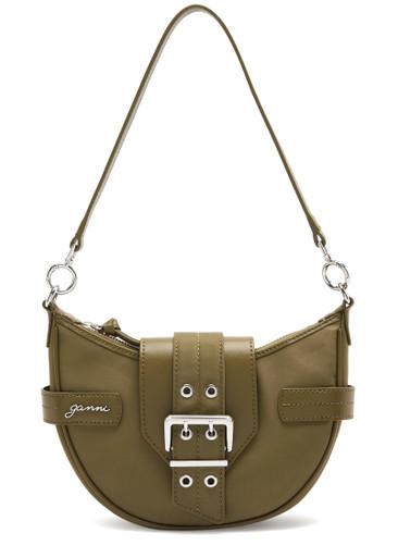 Bucky eyelet-embellished nylon shoulder bag by GANNI