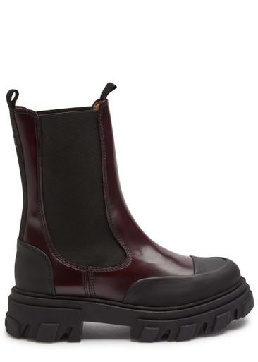 Cleated leather Chelsea boots by GANNI