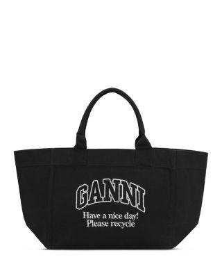 Contrast Logo XXL Shopper Tote by GANNI