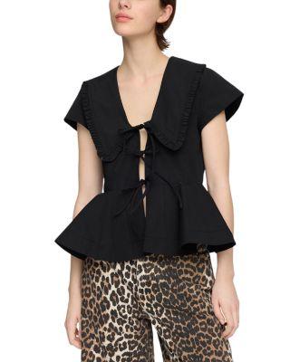 Cotton Poplin Blouse by GANNI