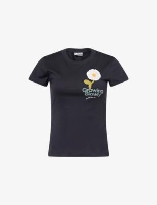 Crochet-Patch Baby-Fit Cotton T-Shirt by GANNI