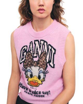 Daisy Duck Crewneck Sweater Vest by GANNI