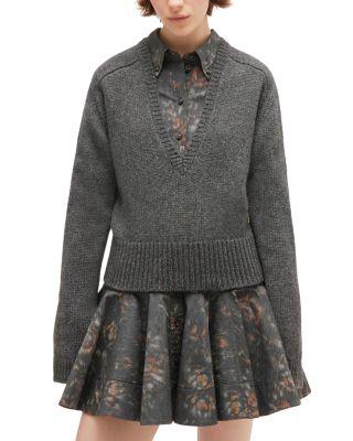 Deep V Neck Sweater by GANNI