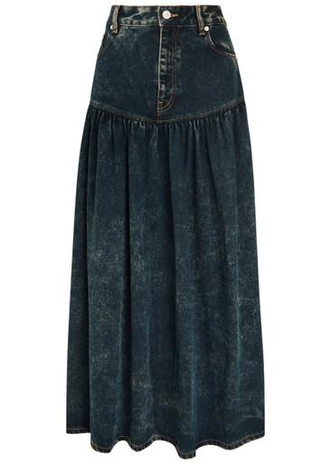Denim maxi skirt by GANNI