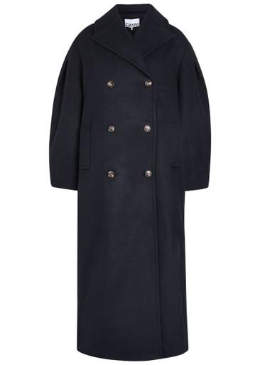 Double-breasted wool-blend peacoat by GANNI