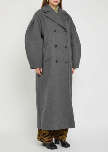 Double-breasted wool-blend peacoat by GANNI