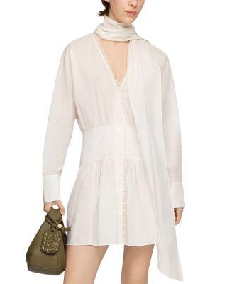 Dress in White Cotton by GANNI