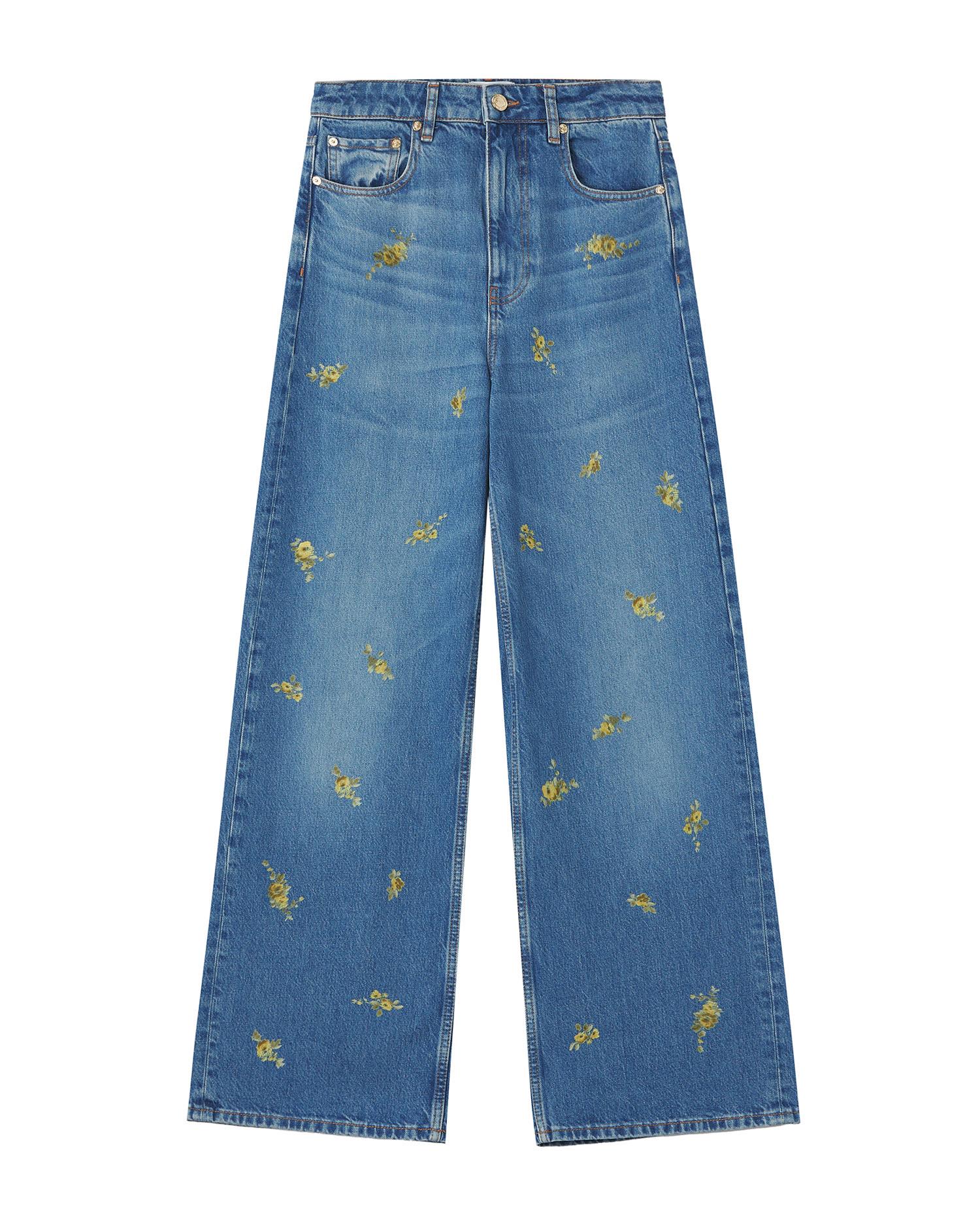 Embroidered jeans by GANNI