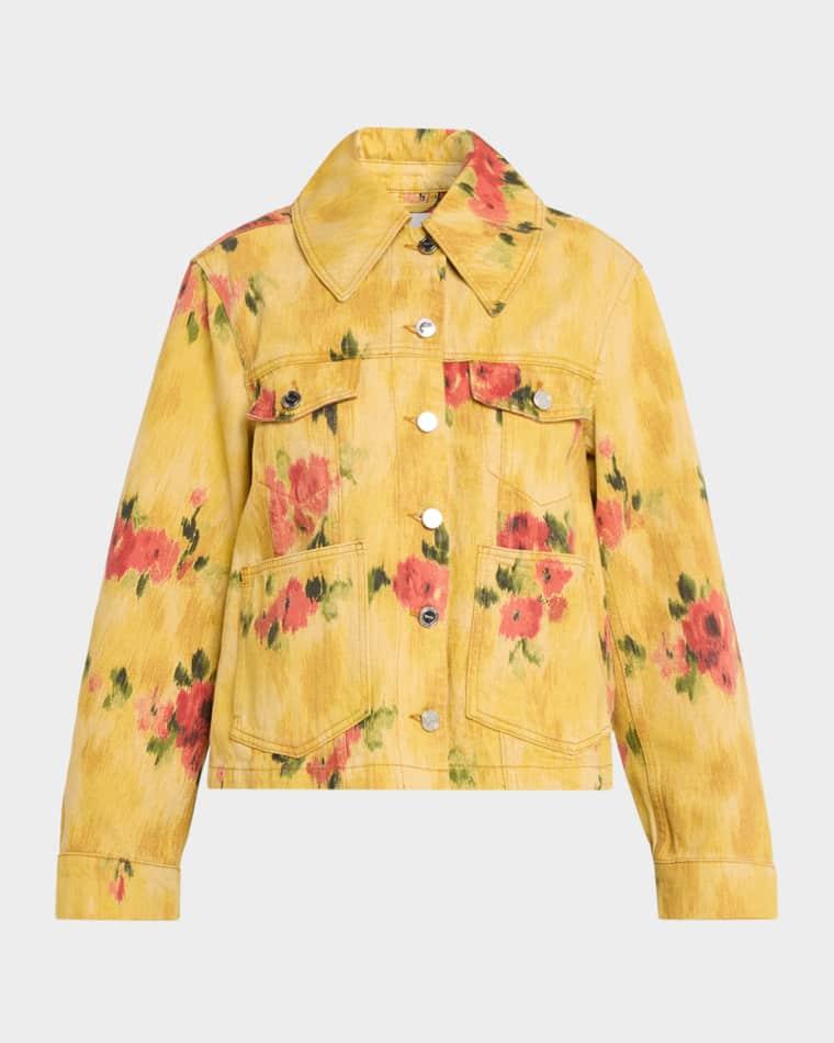 Floral Denim Jacket by GANNI