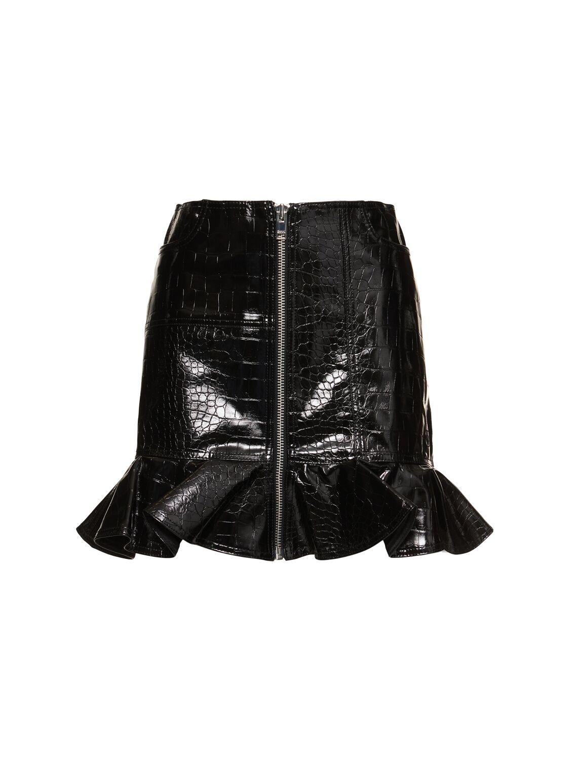 Future Coated Mini Skirt by GANNI