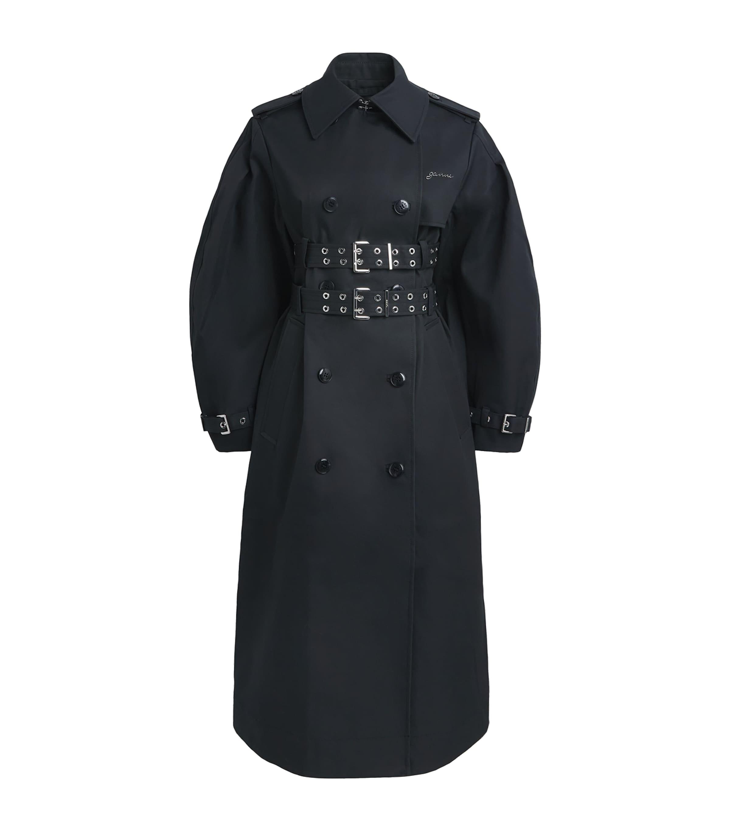 GANNI Organic Cotton Belted Trench Coat by GANNI