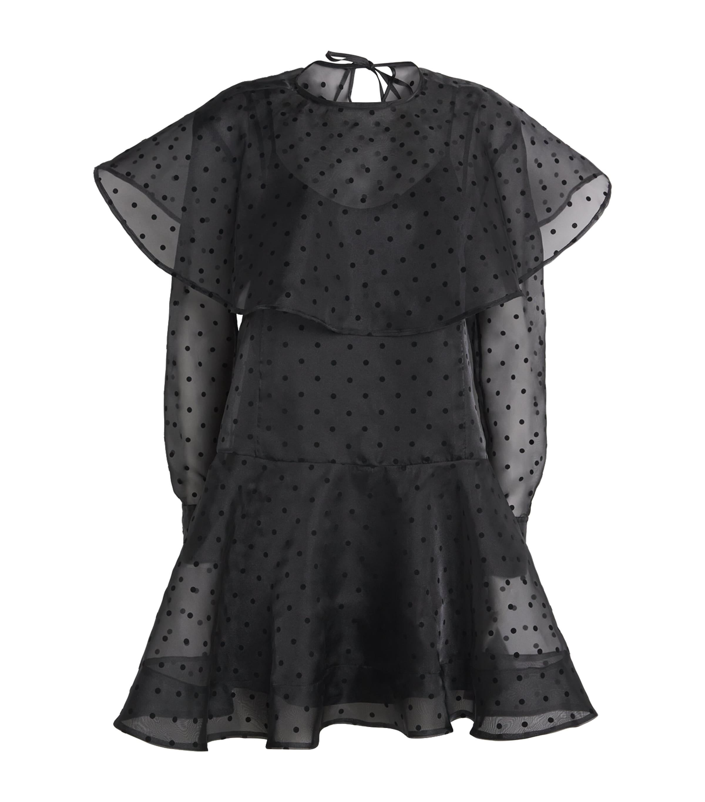 GANNI Organza Polka-Dot Mini Dress by GANNI