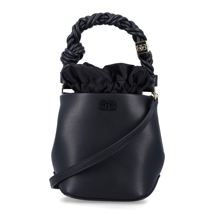 Ganni Black Mini Bou Bucket Bag by GANNI
