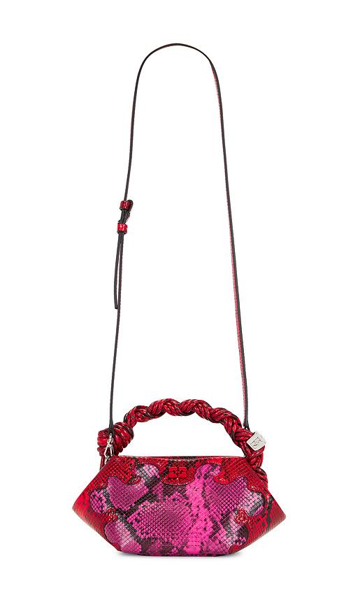 Ganni Bou Mini Snake Bag in Pink by GANNI