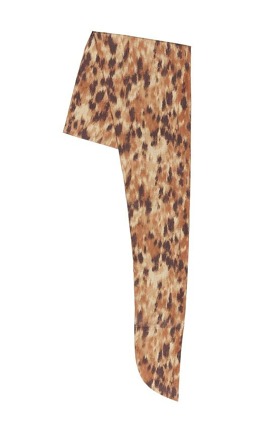 Ganni Printed Wrap Scarf in Brown by GANNI