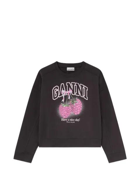Isoli graphic-print sweater by GANNI