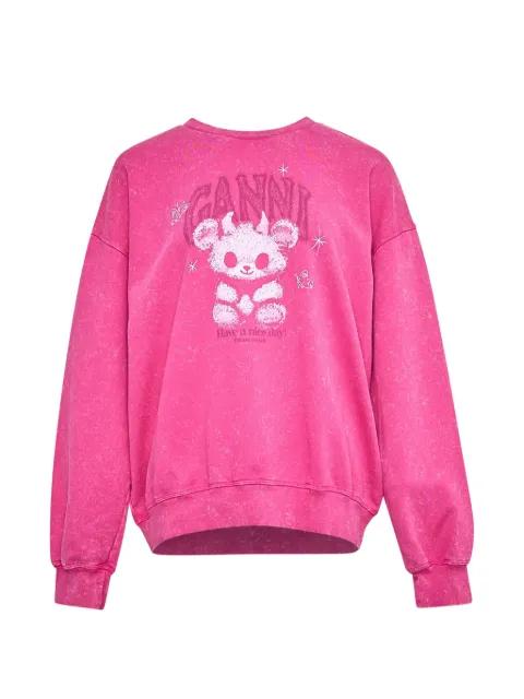 Isoli teddy-print sweatshirt by GANNI