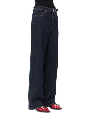 Izey Belted Wide Leg Jeans in Rinse by GANNI