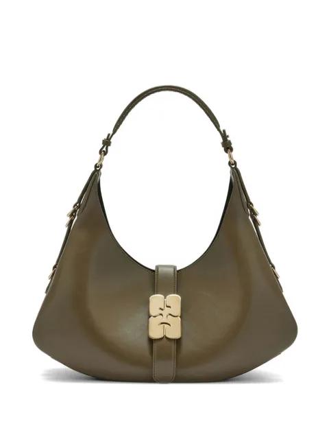 Kat logo-plaque shoulder bag by GANNI
