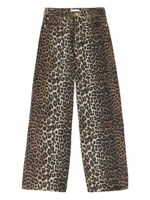Lari leopard-print jeans by GANNI