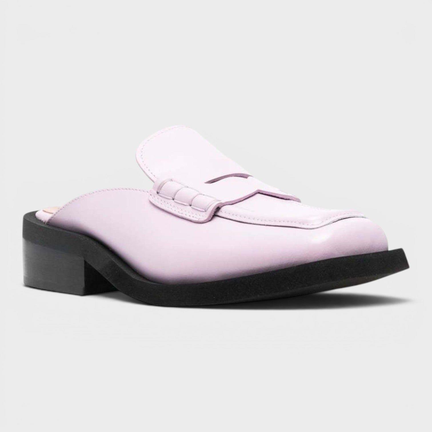 Leather Loafer Mules Winsome Orchid by GANNI