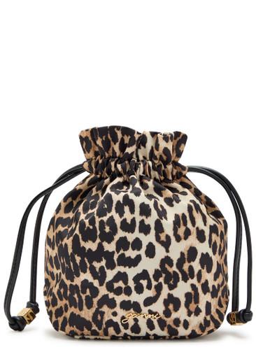 Leopard-print nylon pouch by GANNI