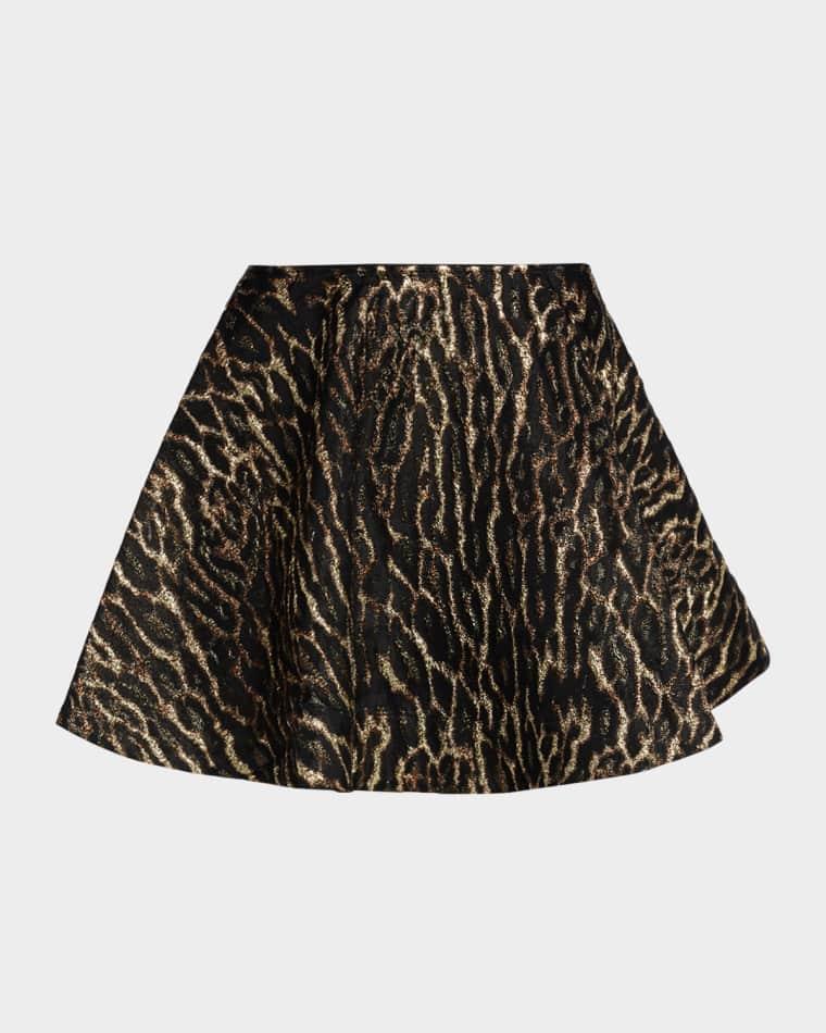 Metallic Cloque Mini Skirt by GANNI
